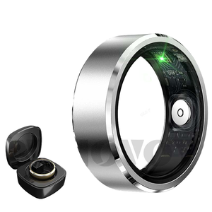 Anneau intelligent en acier inoxydable OEM, suivi de la santé avec moniteur de fréquence cardiaque, de tension artérielle et de sommeil, contrôlé par application - Product Image 1