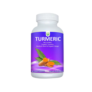 Cápsulas de Cúrcuma y Jengibre con Raíz de Bardana Orgánica, Favorecen la Salud Digestiva en Adultos, Venta al Por Mayor OEM - Product Image 1