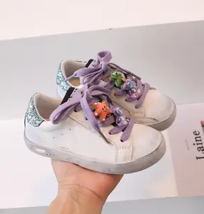 Mode Kinder Sportschoenen Basketbal Hardloopkartonnen Schoenen Meisjes Bling Ademende Baby Sneakers Buitenshuis Voetbalschoenen Dropship