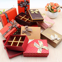 Scatola regalo in carta di cioccolato di lusso con coperchio e scatola Base per alimenti personalizzati