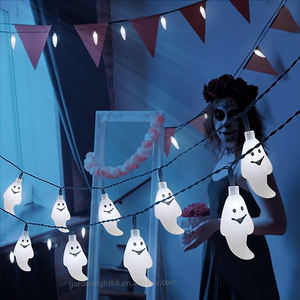 Guirnalda de Luces LED Blancas Fantasma, 10 LED, Funciona con Pilas, Decoración Navideña y de Halloween para Jardín, Patio, Puerta, Fiesta - Product Image 6