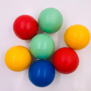 Sfera in schiuma PU di forma rotonda da 6.3CM sfera antistress in schiuma PU di colore personalizzata LOGO personalizzato palla antistress in PU