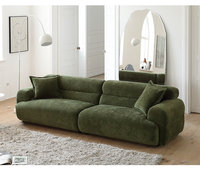 Canapé modulaire sectionnel moderne et élégant en tissu, trois places, durable, minimaliste, couleur crème, pour salon, hôtel, école, avec rembourrage en éponge