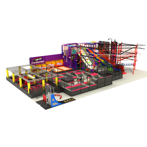 Équipement <span class=keywords><strong>de</strong></span> parc <span class=keywords><strong>de</strong></span> trampolines modulaire à grande échelle, incluant une piste <span class=keywords><strong>de</strong></span> ski sèche + un parcours d'obstacles Ninja + une piscine à éponges - Product Image 2