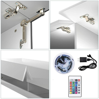 Meuble TV mural flottant avec tiroir, console de divertissement, éclairage LED suspendu, meuble TV Schrank