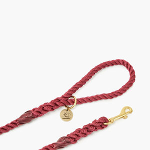 Correa de perro con logotipo personalizado de lujo, cuerda trenzada de poliéster resistente, correa para caminar para mascotas Vintage duradera con características personalizadas - Product Image 4