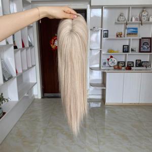 Toupet en cheveux vierges européens Remy 8,5X9 Grande taille Lace Front Toppers Cheveux humains Volume complet Toppers pour femmes # H18A-60 - Product Image 2