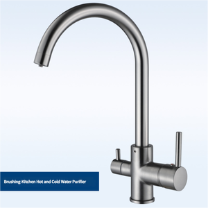 <span class=keywords><strong>Grifo</strong></span> de Cocina Contemporáneo de Cobre Más Vendido, Mezclador de <span class=keywords><strong>3</strong></span> <span class=keywords><strong>Vías</strong></span> con Acabado Cepillado, Núcleo de Válvula de Cerámica, <span class=keywords><strong>Grifo</strong></span> de Cocina con Filtro - Product Image 5