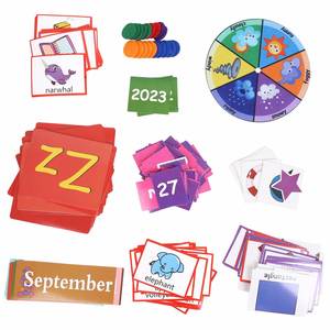 Circle Time Center Pocket Chart <b>Calendar</b> Educational Classroom Pocket Chart with Learning Shapes Colors School Office Supply - Product Image 4