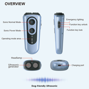 อุปกรณ์ไล่สุนัขอัลตราโซนิค LED ชาร์จไฟได้สำหรับ2024ใหม่อุปกรณ์ควบคุมการเห่าของสุนัข - Product Image 3