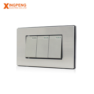 Hochwertiger elektrischer Schalter, Netzteil, <span class=keywords><strong>3</strong></span>-fach, Einzelweg, Edelstahlplatte, Wandlichtschalter für Zuhause, Hotel, mechanisch - Product Image 5