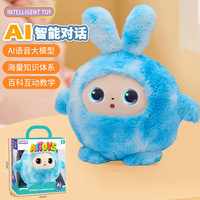 Çok Dilli Yapay Zeka Robotu Uygulama Kontrollü Yumuşak Pamuklu Peluş Bebek Konuşan Yapay Zeka Peluş Oyuncak Dinamik Gözlü