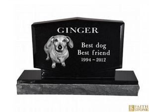 フェイスストーンの猫犬の墓石ペット花崗岩の記念碑 - Product Image 4