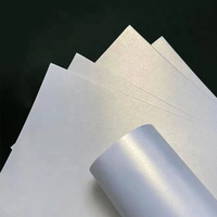Papier perlé personnalisé pour bougies de vœux Cartes d'invitation Crème or blanc glace spécialité nacré chatoyant humidité