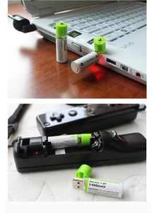 ขายร้อนแบตเตอรี่ชาร์จ USB Ni-Mh AA 1.2V 1450mAh แบตเตอรี่ aa สําหรับ MP3 / เกม Contraler - Product Image 3
