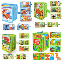 Livre d'activités éducatif personnalisé pour tout-petits, livre d'activités silencieux, autocollants réutilisables en feutre, tableau d'activités pour enfants, livre d'activités en papier pour enfants