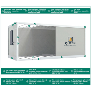 LYQUEEN <span class=keywords><strong>casas</strong></span> plegables 20 pies Oficina plegable contenedor casa plegable casa 40 pies casa móvil - Product Image 6