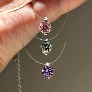 สร้อยคอเงินแท้ S925 รูปหยดน้ำตาเงือก ประดับเพชร หรูหรา ระดับไฮเอนด์ ดีไซน์สวยงาม น้ำหนักเบา เหมาะสำหรับผู้หญิง - Product Image 1