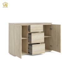 Commode à tiroirs avec poignée dissimulée sur mesure, style européen, commode de salon, 8 tiroirs, blanc, gain de place