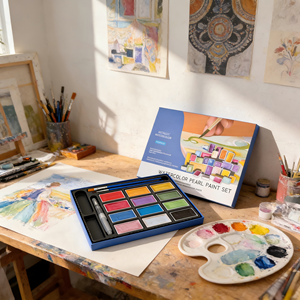 Set <span class=keywords><strong>de</strong></span> Pintura <span class=keywords><strong>de</strong></span> Acuarela Metálica <span class=keywords><strong>de</strong></span> Gran Capacidad, 12 Colores, 6ml, Pigmento Perlado con Pincel y Papel, Kit <span class=keywords><strong>de</strong></span> Arte No Tóxico <span class=keywords><strong>para</strong></span> - Product Image 6