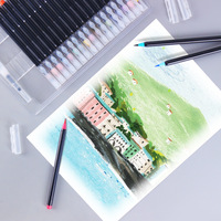 Set de marqueurs à pinceau véritable stylo aquarelle à pointe fine pour l'art en matière plastique avec pointe en feutre