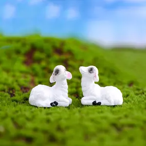 Fairy garden miniatures ,sheep ,Animal Model Figures, DIY Terrarium & Doll house Decor, Moss Landscape Accessories