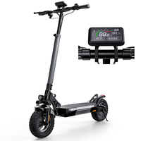 IScooter W9 1000W Scooter pliable en alliage d'aluminium 54.6V 14AH avec éclairage LED, contrôle par application, roues de 10 pouces, étanche, 45 km/h