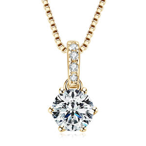 6.5mm 8mm D VVS1 Moissanite <span class=keywords><strong>collana</strong></span> pendente di <span class=keywords><strong>diamanti</strong></span> per le donne in vero argento 925 con 14k placcato in oro di alta qualità gioielli regalo - Product Image 2