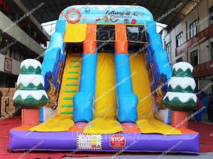 Tobogán inflable de Reno de Santa, tobogán de Juegos, casa hinchable, obstáculo, rebote de aire de Navidad, toboganes inflables gigantes para nieve seca - Product Image 4