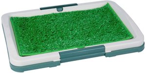 Bac d'apprentissage de propreté intérieur en gazon artificiel pour chiots, avec tapis absorbant pour l'urine et pelle à litière en plastique durable - Product Image 2