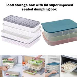 冰箱储物盒食品塑料冰柜可堆叠储藏箱，带盖，以保持水果蔬菜肉 - Product Image 3