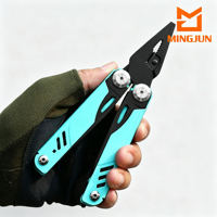 Pince multifonctionnelle portable pliable avec couteau multifonctionnel pour usage extérieur, urgence domestique et camping
