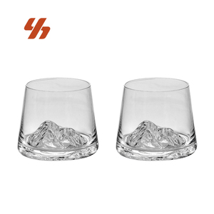 Custom Logo Japanese Classic Style Fuji Mountain Shot <strong>Glass</strong> <strong>Glass</strong> Iceberg <strong>Glasses</strong> Wine <strong>Glass</strong> Set Crystal Snow Mountain Park Cups - Product Image 1
