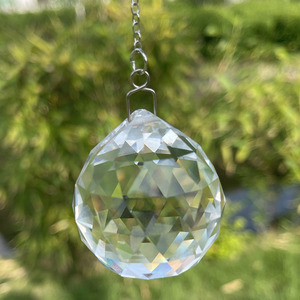 Adornos de <span class=keywords><strong>Feng</strong></span> <span class=keywords><strong>Shui</strong></span> para el hogar 20Mm 30Mm 40Mm Lámpara de araña facetada colgante Bola de prisma de cristal de Murano - Product Image 1