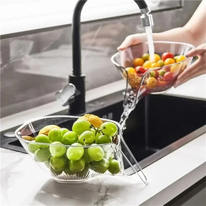 Multifunctional <b>Plastic</b> <b>Kitchen</b> Drainage Basket for Cleaning Fruit and Vegetable Plates Wash Basins and Drains Home Use - Product Image 4