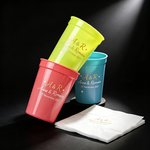 Gobelets carrés jetables en PP de qualité alimentaire transparents de 1L pour fêtes, avec serviette et couvercle rigide en plastique pour thé aux fruits et desserts - Product Image 1
