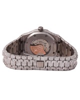 Montre de luxe en acier inoxydable de qualité export avec diamants Moissanite pour hommes et femmes, design élégant et étincelant pour mariage