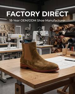 Botas <span class=keywords><strong>Chelsea</strong></span> Premium con Construcción Goodyear para Hombre, de Cuero de Ante, Media Caña, Plataforma Antideslizante, Zapatos Clásicos de Vestir para <span class=keywords><strong>Caballero</strong></span>, OEM Personalizado - Product Image 4