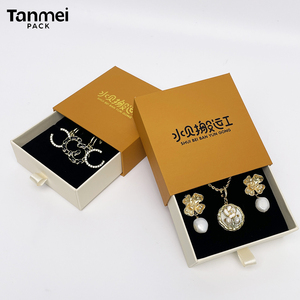 Caja de Embalaje de Joyería con Logotipo Personalizado, Caja de Regalo de Papel Hecha a Mano Reciclable para Collar, Pulsera y Anillo - Product Image 6