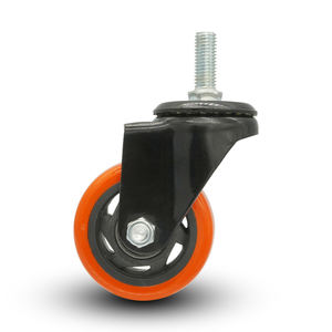 Spot Großhandel Polyurethan Silent Rollen <span class=keywords><strong>PVC</strong></span> verschleiß feste Material Logistik wagen mit Bremse Universal rad - Product Image 5