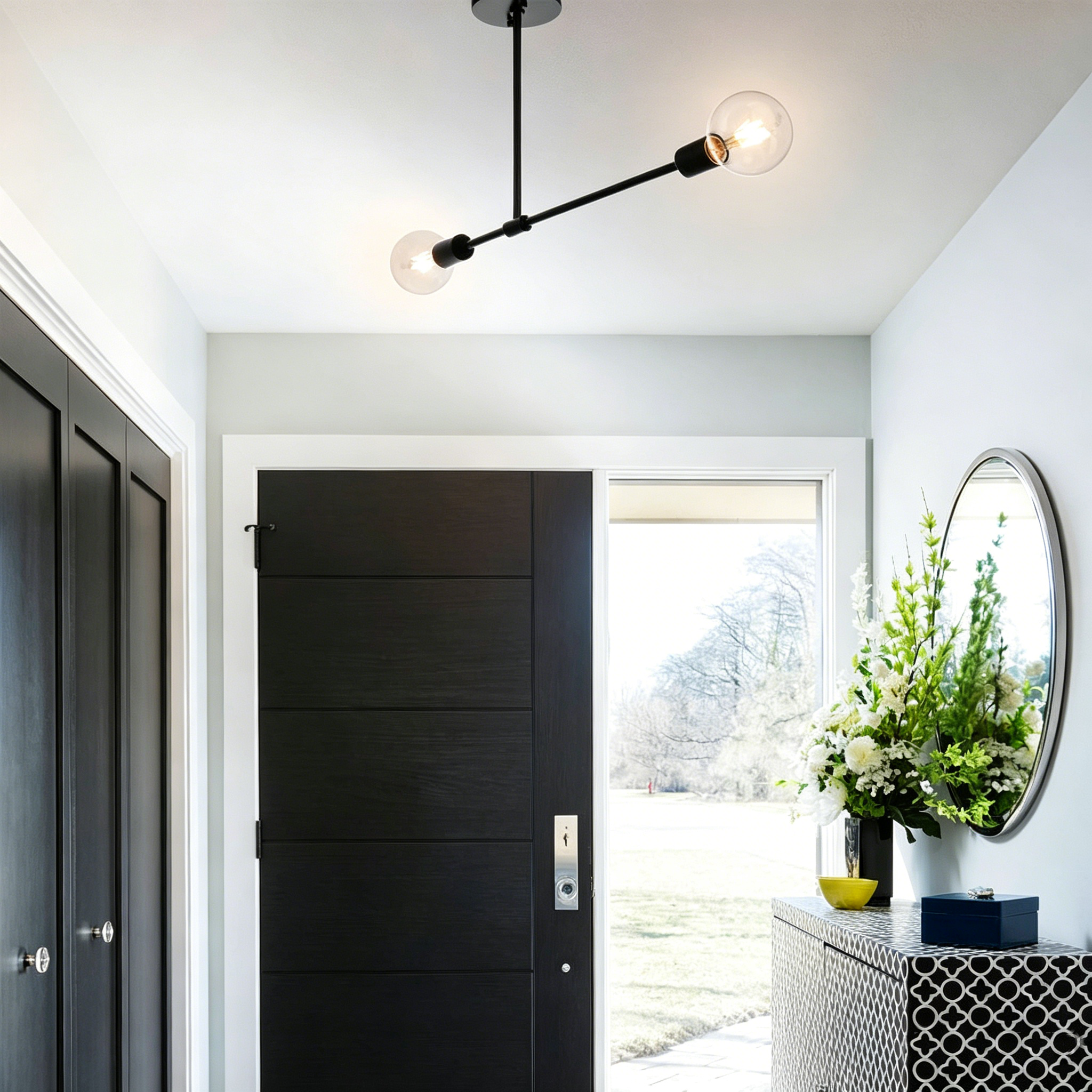 ETL Indoor Living Room Modern Ceiling Lamps Semi Flush Mount Ceiling Light for Bedroom Dining Room