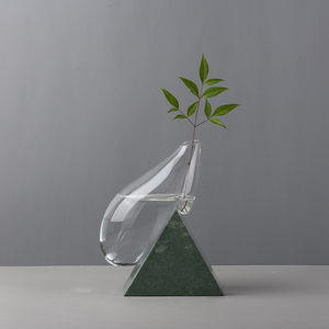 Vaso <span class=keywords><strong>in</strong></span> vetro <span class=keywords><strong>in</strong></span> stile giapponese con perfetta combinazione artistica di <span class=keywords><strong>pietra</strong></span> e vetro - Product Image 4