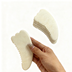 Kit de Herramientas de Belleza Facial, Nuevo Gua Sha de Jade Blanco, Gua Sha de Citrino Amarillo - Product Image 1