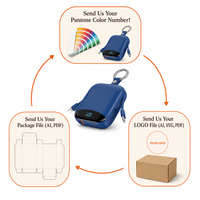 Powerbank 10000mAh Smartwatch Kabelloses Laden 2 Eingebaute Kabel Quadratischer Zinklegierungsring PD20W Reise Großhandel