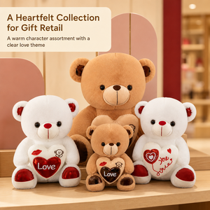 San valentino orsacchiotto <span class=keywords><strong>peluche</strong></span> <span class=keywords><strong>peluche</strong></span> <span class=keywords><strong>peluche</strong></span> bianco marrone rosso a forma di <span class=keywords><strong>cuore</strong></span> morbido cotone PP ti amo <span class=keywords><strong>peluche</strong></span> Unisex - Product Image 5