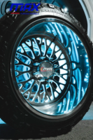Jantes de camion forgées concaves 24x12 24x14 26x14 26x16 8x6.5 8x165.1 8x170 polies avec enjoliveur central flottant pour Gladiator Wrangler