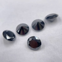 Prix de gros 0.3-5ct Naturel Noir Couleur Lâche Moissanite Diamant 4-11mm Noir Coupe Ronde Moissanite