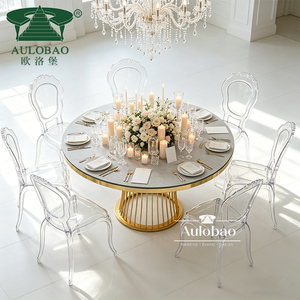 เฟอร์นิเจอร์โรงแรม เก้าอี้พลาสติกใสแบบขายส่ง รุ่น Chiavari สำหรับรับประทานอาหาร ใช้ได้ทั้งภายนอกและภายในห้องนั่งเล่น - Product Image 6