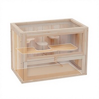 Chilochilo en bois Hamster Cage souris et Rat House petit habitat animal pour cochons d'inde Chinchillas avec dessus ouvrable