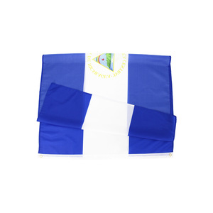 <span class=keywords><strong>Bandera</strong></span> de Nicaragua de 3x5 pies, 100% poliéster, económica, con dos ojales, impresa en serigrafía ecológica. - Product Image 4